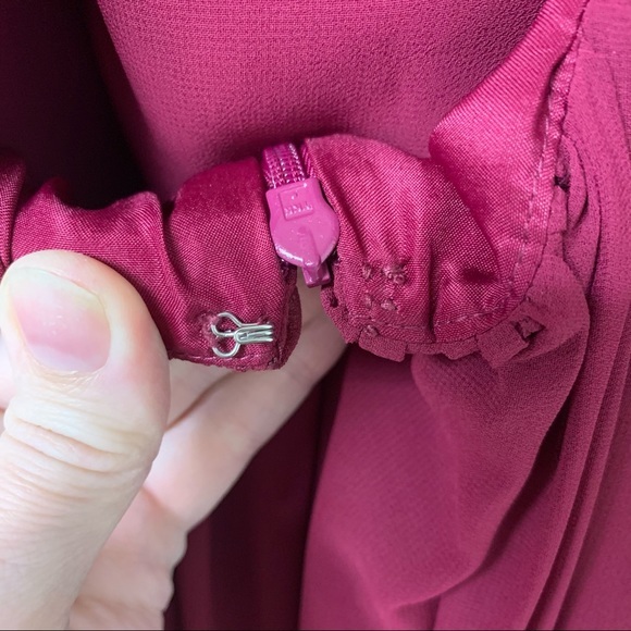 Hayley Paige Occasions Chiffon And Lace Keyhole Cutout Back Dress Size‎ 12 - Picture 13 of 13